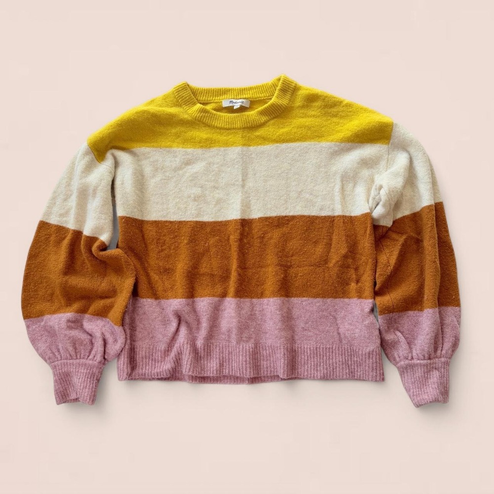 Madewell Women's XS Colorblock Wool Alpaca Sweater